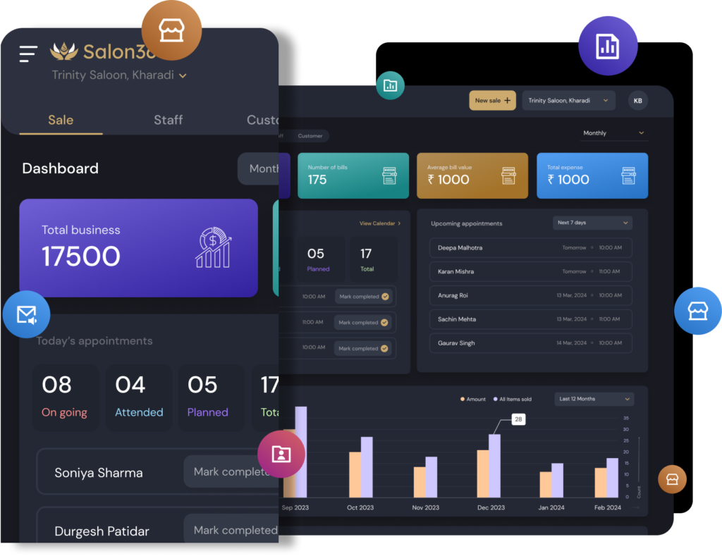 Salon360App Dashboard