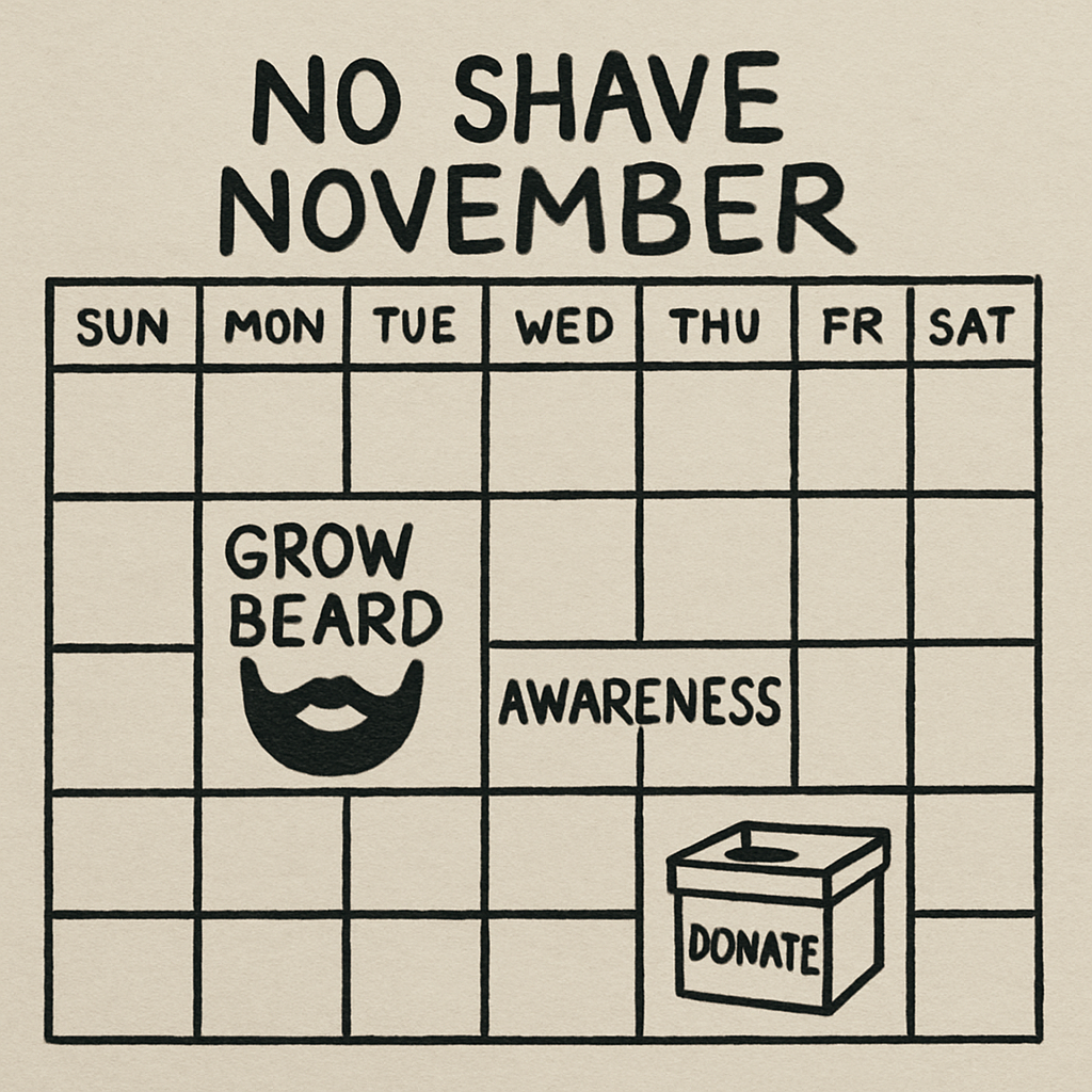 no shave november calendar